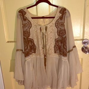 Beaded Lace Free People Blouse